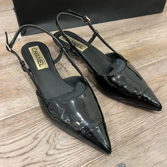 CHANEL Patent Slingback size 38 - Picture 2 of 8